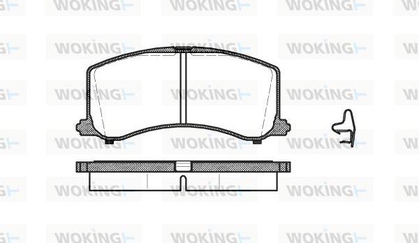 Woking P4953.02 - Тормозные колодки, дисковые, комплект www.autospares.lv