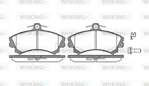 Woking P4903.02 - Тормозные колодки, дисковые, комплект www.autospares.lv