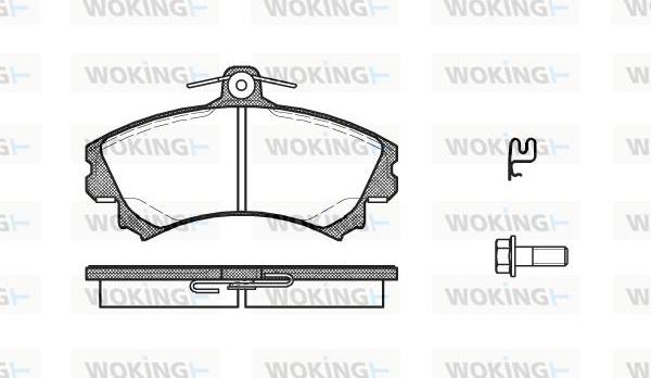 Woking P4903.21 - Тормозные колодки, дисковые, комплект www.autospares.lv