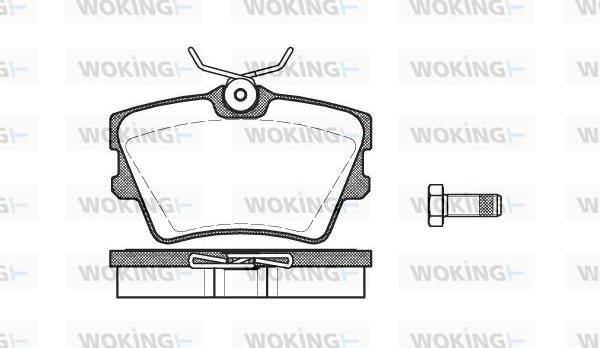 Woking P4913.00 - Brake Pad Set, disc brake www.autospares.lv