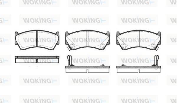 Woking P4923.02 - Brake Pad Set, disc brake www.autospares.lv