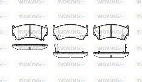 Woking P4923.12 - Brake Pad Set, disc brake www.autospares.lv