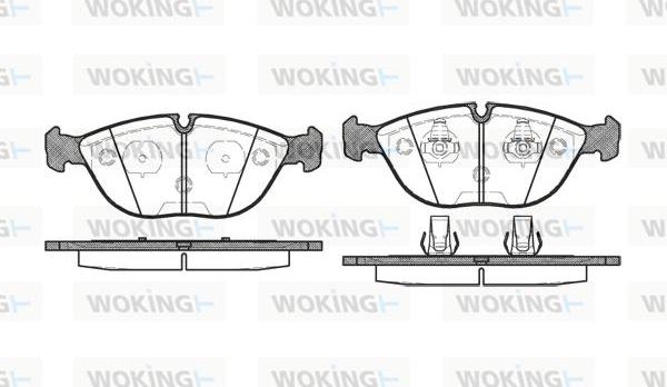 Woking P4973.00 - Bremžu uzliku kompl., Disku bremzes autospares.lv