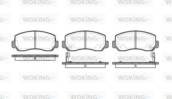 Woking P4093.02 - Тормозные колодки, дисковые, комплект www.autospares.lv