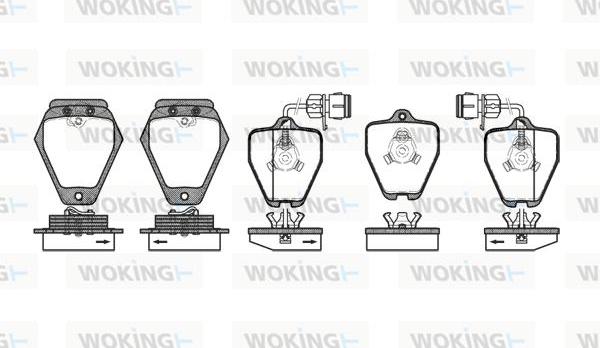 Woking P4083.02 - Bremžu uzliku kompl., Disku bremzes autospares.lv