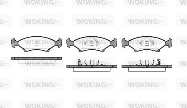 Woking P4023.02 - Тормозные колодки, дисковые, комплект www.autospares.lv