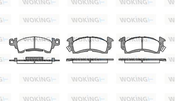 Woking P4103.00 - Bremžu uzliku kompl., Disku bremzes www.autospares.lv