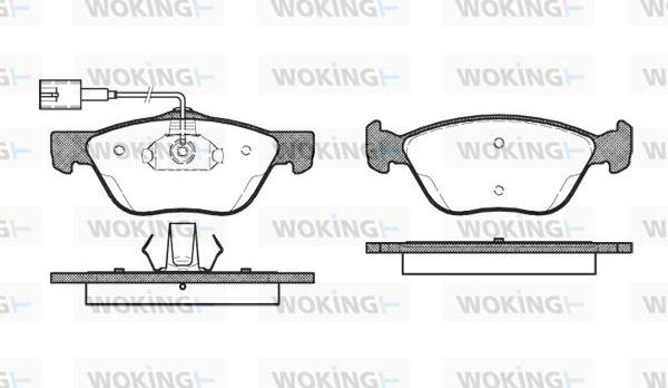 Woking P4893.42 - Bremžu uzliku kompl., Disku bremzes autospares.lv