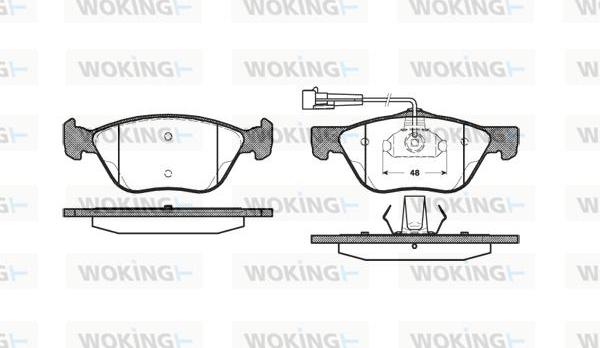 Woking P4893.02 - Brake Pad Set, disc brake www.autospares.lv