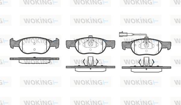 Woking P4883.31 - Тормозные колодки, дисковые, комплект www.autospares.lv