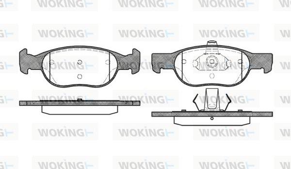 Woking P4883.20 - Brake Pad Set, disc brake www.autospares.lv