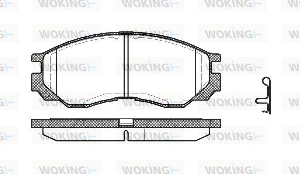 Woking P4833.00 - Тормозные колодки, дисковые, комплект www.autospares.lv