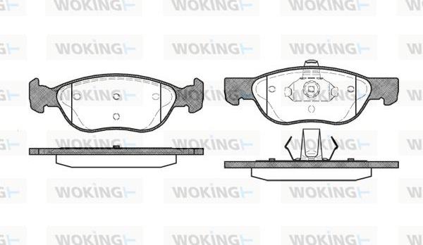 Woking P4873.00 - Bremžu uzliku kompl., Disku bremzes autospares.lv