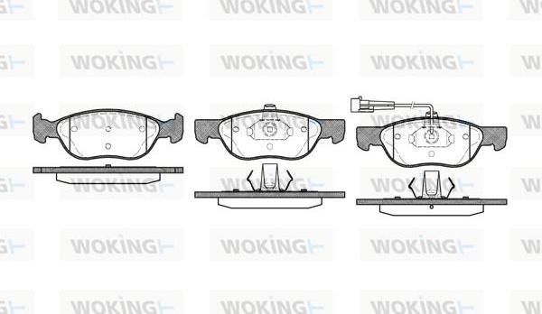 Woking P4873.11 - Bremžu uzliku kompl., Disku bremzes autospares.lv