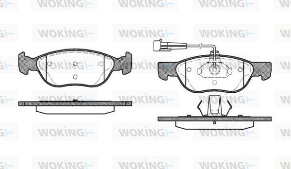 Woking P4873.12 - Bremžu uzliku kompl., Disku bremzes www.autospares.lv