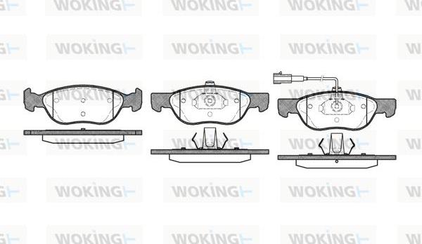 Woking P4873.21 - Bremžu uzliku kompl., Disku bremzes www.autospares.lv