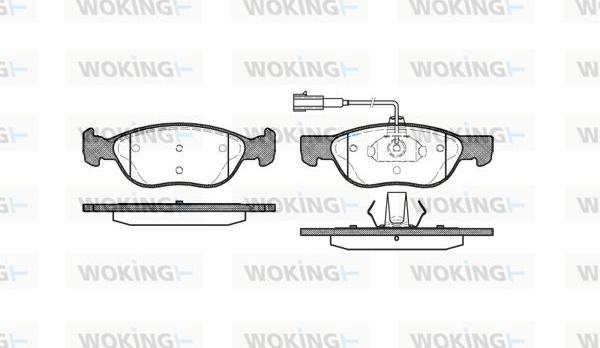 Woking P4873.22 - Bremžu uzliku kompl., Disku bremzes www.autospares.lv