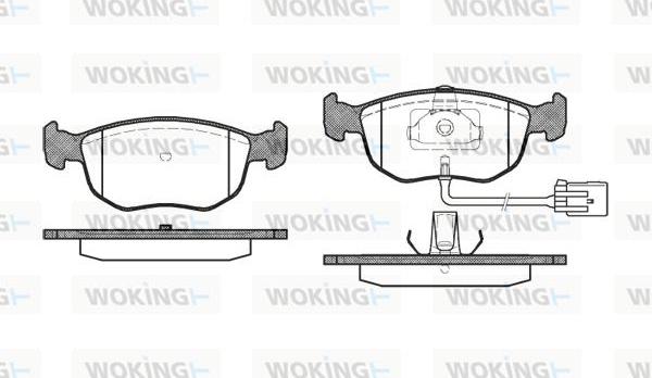 Woking P4753.02 - Bremžu uzliku kompl., Disku bremzes autospares.lv