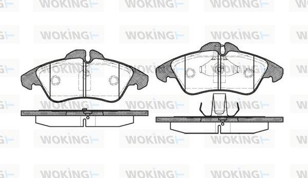 Woking P4783.00 - Тормозные колодки, дисковые, комплект www.autospares.lv