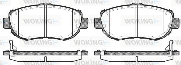 Woking P5563.14 - Тормозные колодки, дисковые, комплект www.autospares.lv