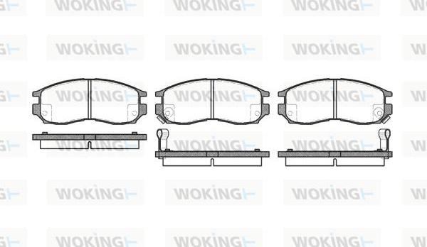 Woking P5603.02 - Тормозные колодки, дисковые, комплект www.autospares.lv