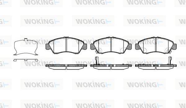 Woking P5193.22 - Bremžu uzliku kompl., Disku bremzes autospares.lv