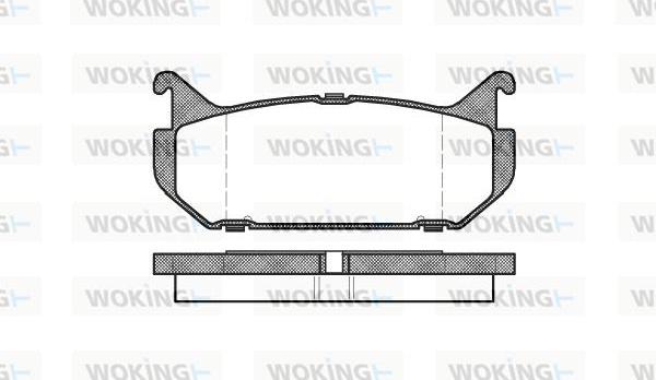 Woking P5163.00 - Bremžu uzliku kompl., Disku bremzes autospares.lv