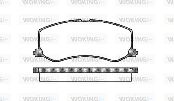 Woking P5103.00 - Тормозные колодки, дисковые, комплект www.autospares.lv