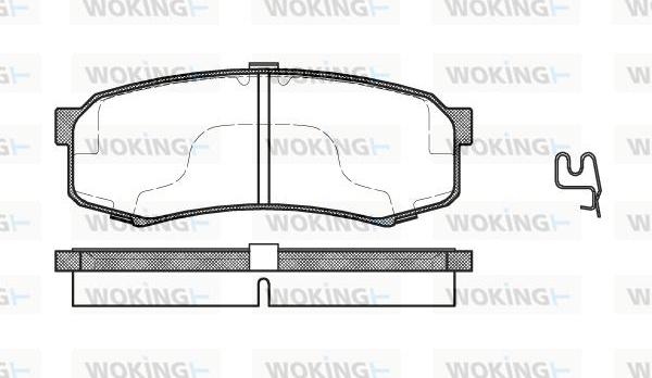 Woking P5133.04 - Тормозные колодки, дисковые, комплект www.autospares.lv