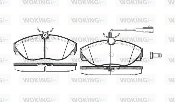 Woking P5863.11 - Brake Pad Set, disc brake www.autospares.lv