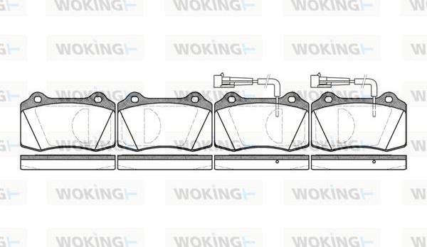 Woking P5343.02 - Bremžu uzliku kompl., Disku bremzes autospares.lv