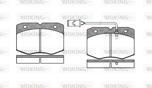 Woking P5353.02 - Bremžu uzliku kompl., Disku bremzes www.autospares.lv