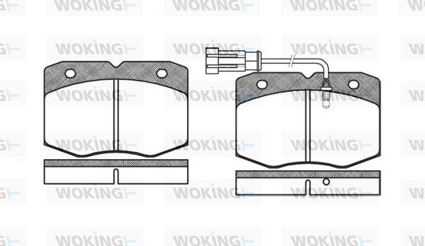 Woking P5353.12 - Bremžu uzliku kompl., Disku bremzes www.autospares.lv