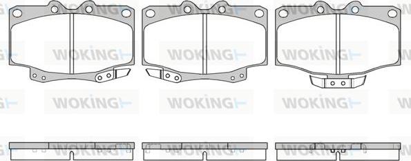 Woking P5303.04 - Bremžu uzliku kompl., Disku bremzes www.autospares.lv