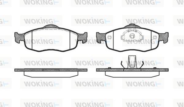 Woking P5323.00 - Тормозные колодки, дисковые, комплект www.autospares.lv