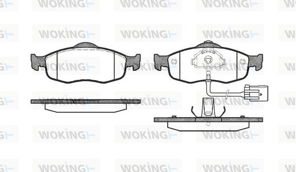 Woking P5323.02 - Bremžu uzliku kompl., Disku bremzes www.autospares.lv