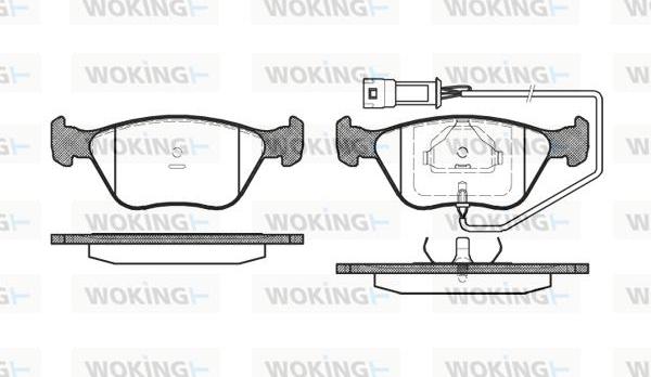 Woking P5373.02 - Bremžu uzliku kompl., Disku bremzes www.autospares.lv