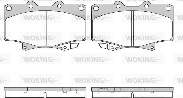 Woking P5293.04 - Bremžu uzliku kompl., Disku bremzes www.autospares.lv