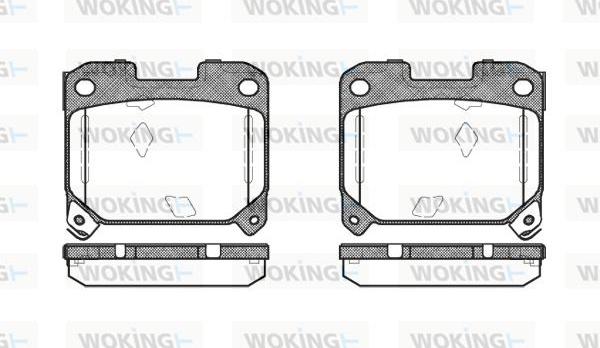 Woking P5753.04 - Bremžu uzliku kompl., Disku bremzes www.autospares.lv