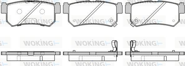 Woking P6463.42 - Тормозные колодки, дисковые, комплект www.autospares.lv