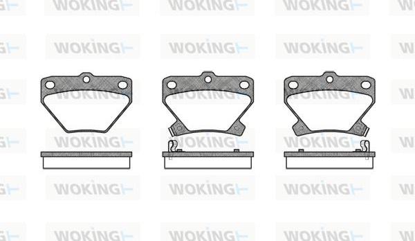 Woking P6413.02 - Тормозные колодки, дисковые, комплект www.autospares.lv