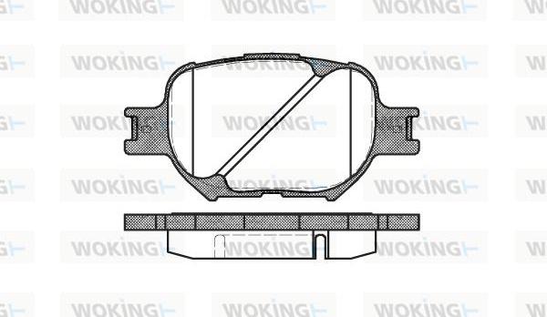 Woking P6423.00 - Тормозные колодки, дисковые, комплект www.autospares.lv