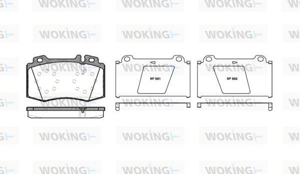 Woking P6693.00 - Bremžu uzliku kompl., Disku bremzes autospares.lv