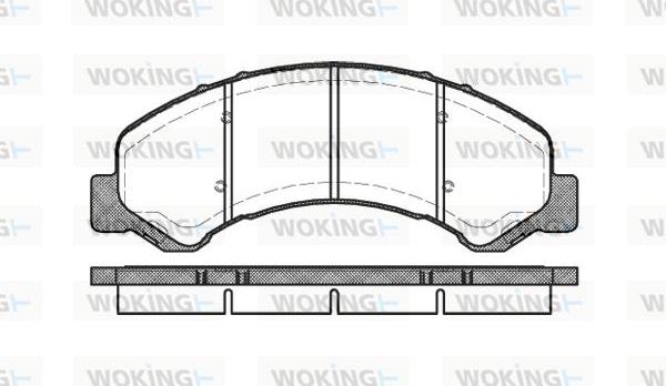 Woking P6633.00 - Bremžu uzliku kompl., Disku bremzes www.autospares.lv