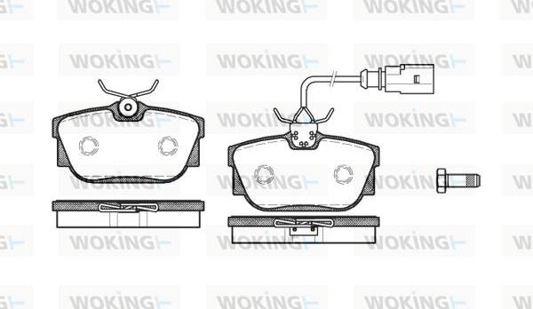 Woking P6673.01 - Bremžu uzliku kompl., Disku bremzes www.autospares.lv