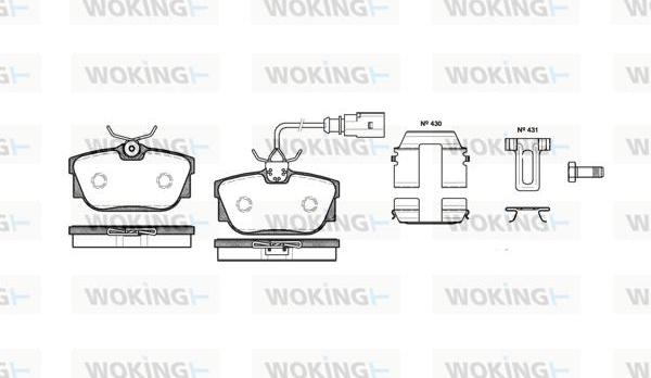 Woking P6673.12 - Brake Pad Set, disc brake www.autospares.lv