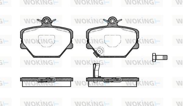 Woking P6053.02 - Тормозные колодки, дисковые, комплект www.autospares.lv