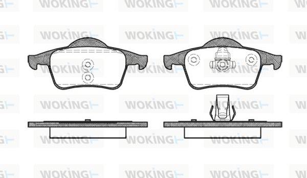 Woking P6143.00 - Bremžu uzliku kompl., Disku bremzes autospares.lv