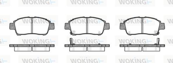 Woking P6123.02 - Тормозные колодки, дисковые, комплект www.autospares.lv