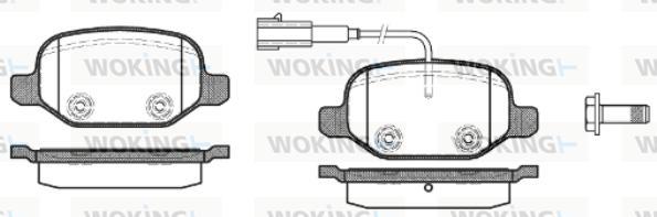 Woking P6273.02 - Bremžu uzliku kompl., Disku bremzes autospares.lv